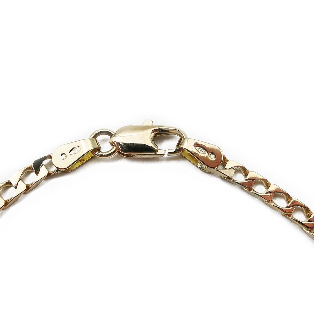 18K umpikultainen panssariranneketju 18,5cm lev.2,5mm #1