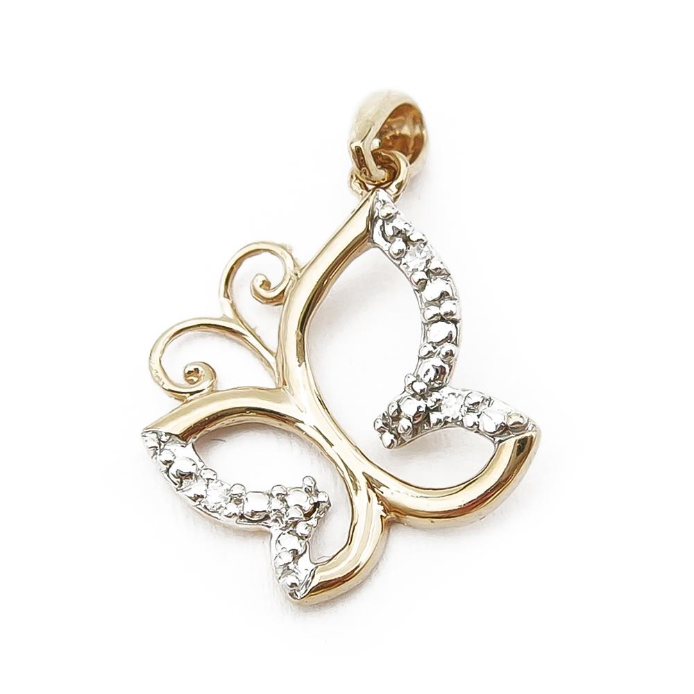 Perhonen riipus kirkkain kivin #0