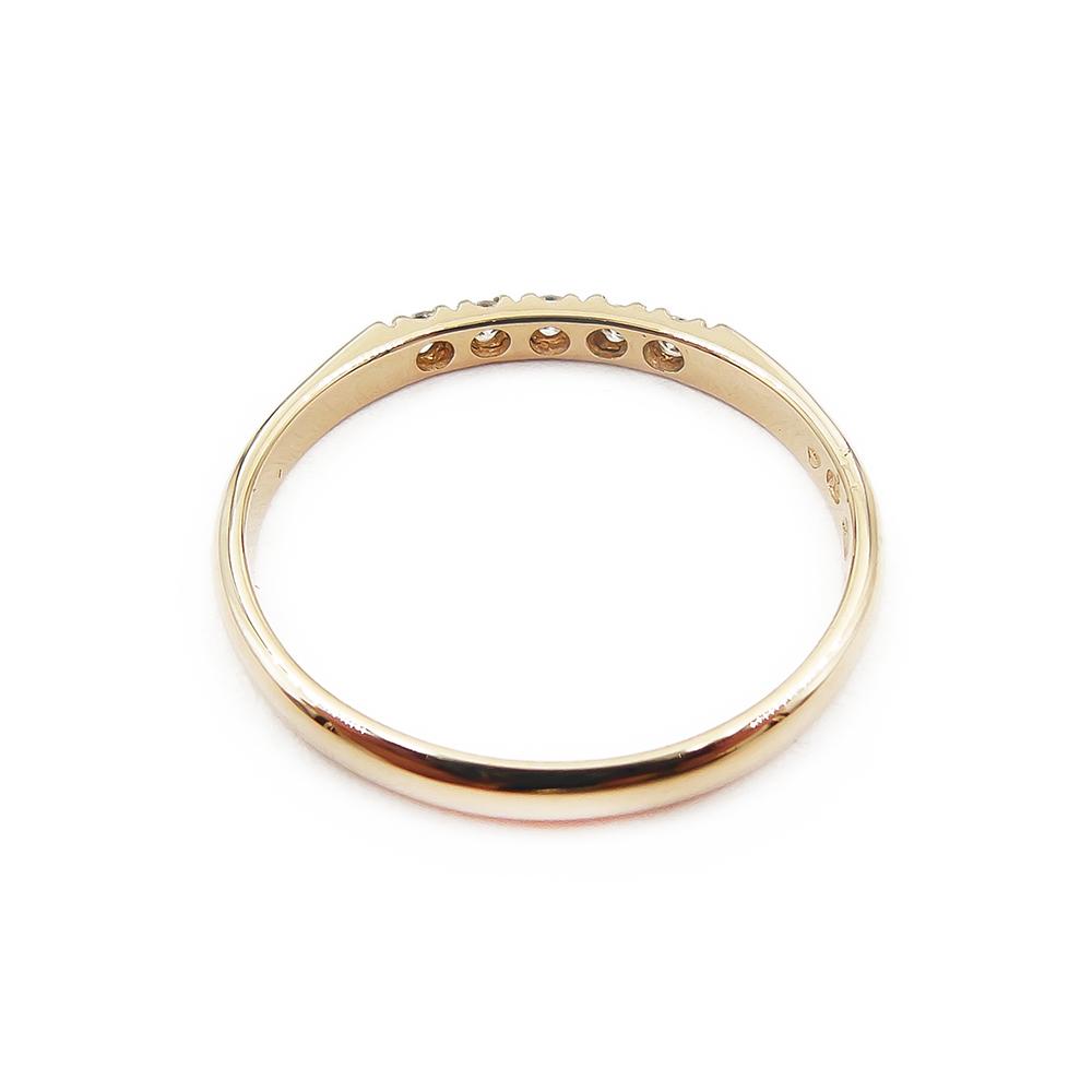 Kultainen timanttisormus,18,75mm, Timantit 5x0,01ct #3