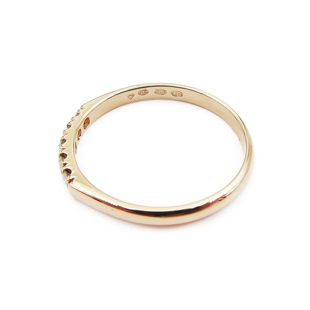 Kultainen timanttisormus,18,75mm, Timantit 5x0,01ct #4