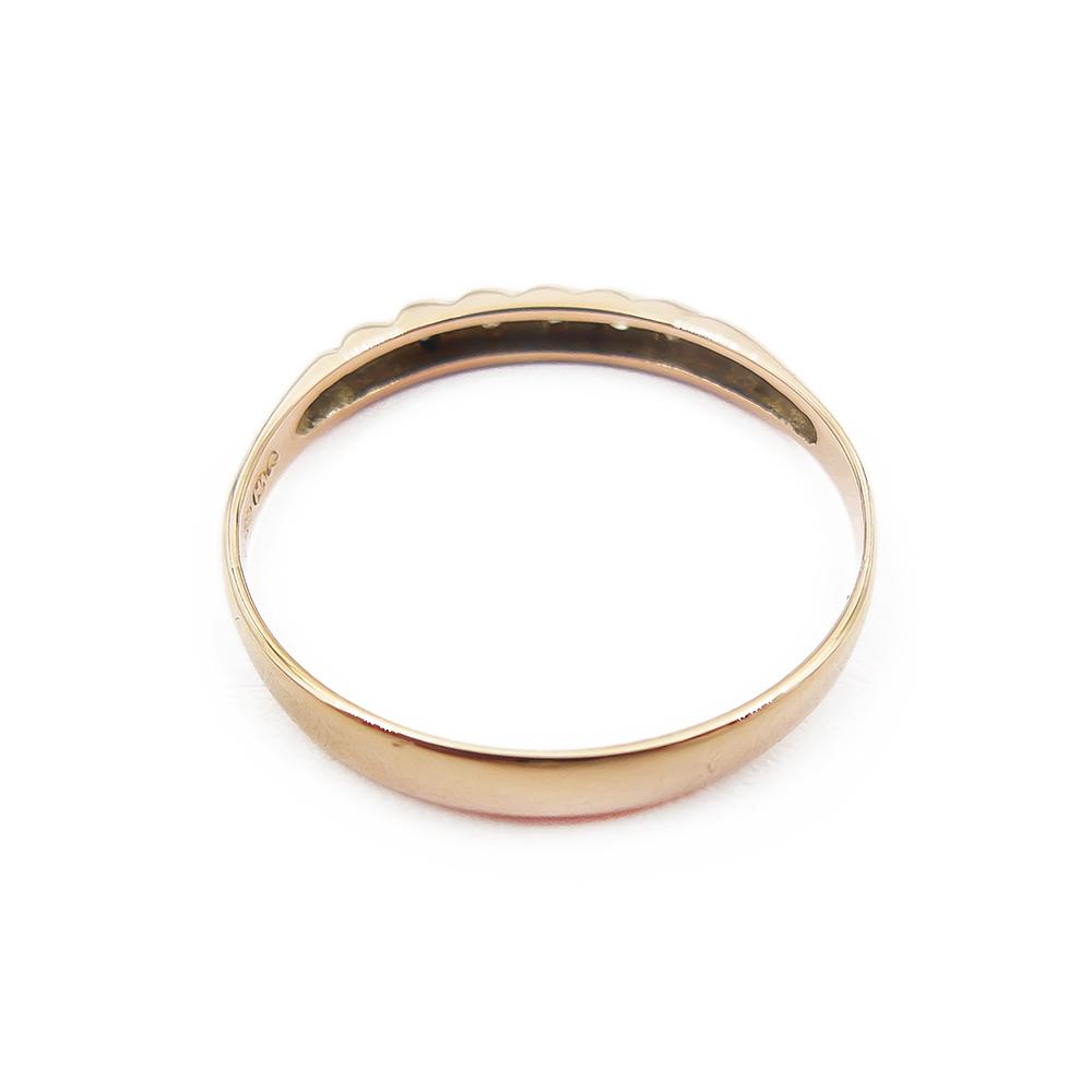 Kultainen timanttisormus,18,25 mm, timantit 5x0,005ct #3