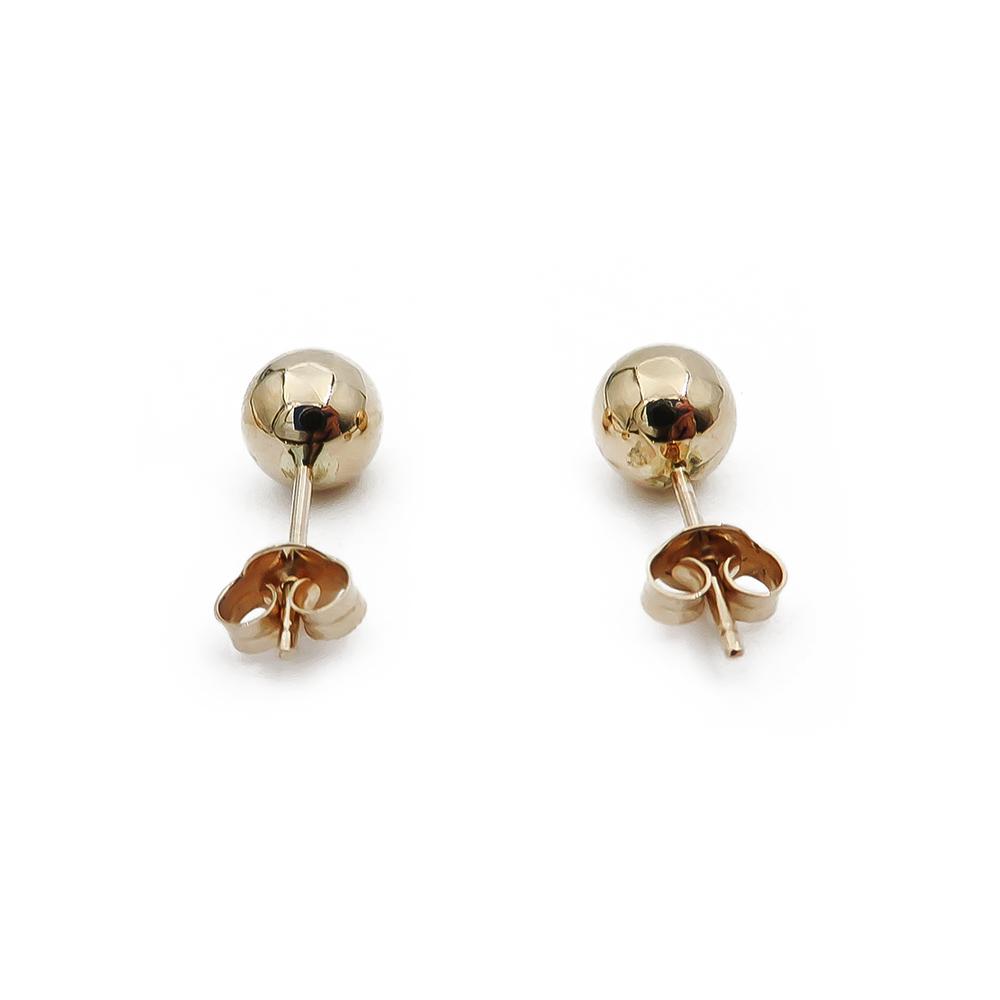 kultaiset pallo korvakorut 6mm #2