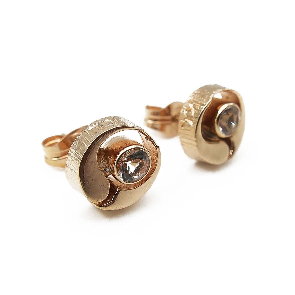 Finnfeelings korvakorut tapilla, vuorikristalli #1