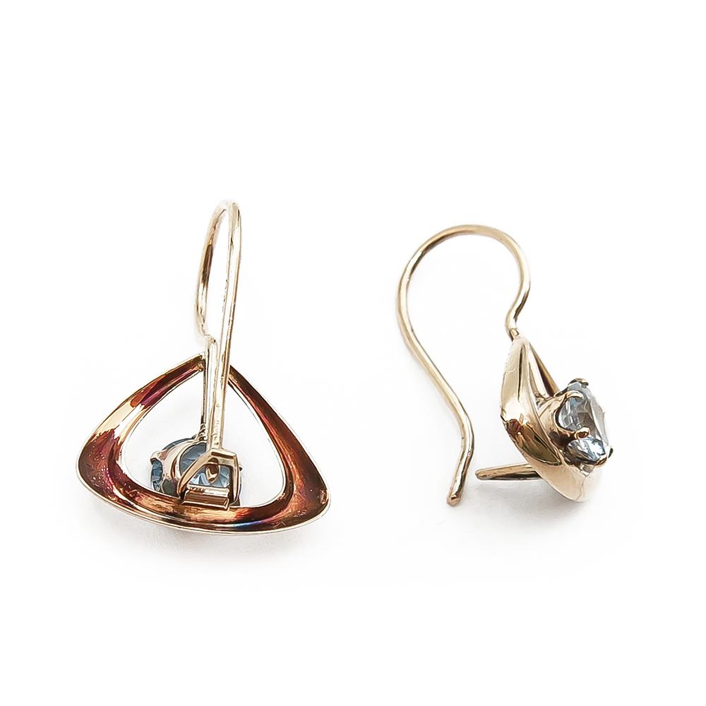 Sinikivi koukkukorvakorut #1