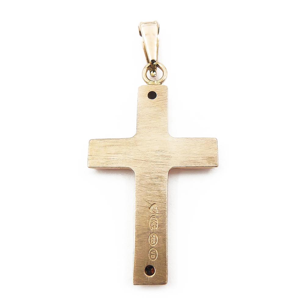 Valko/keltakultainen risti #2