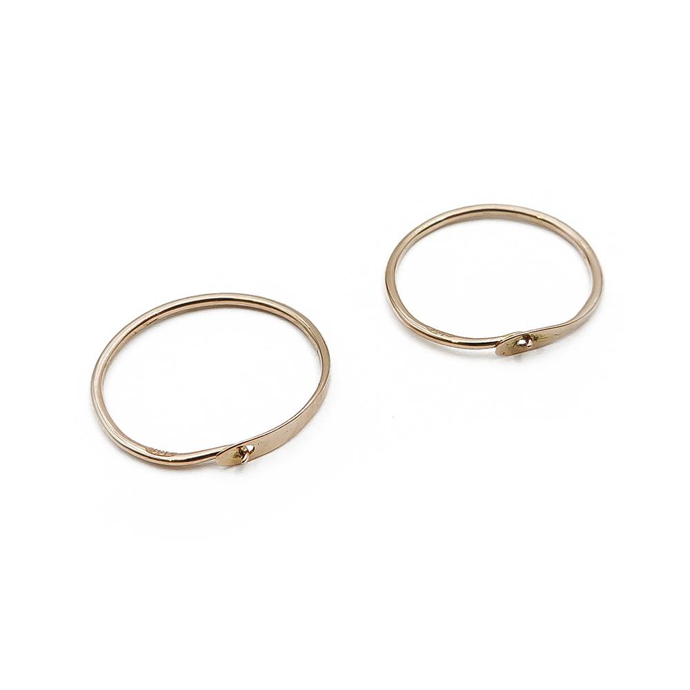 18K kultaiset renkaat korvakorut #1