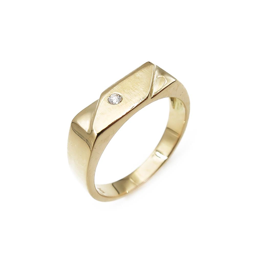 18K tim. 0,01ct kantasormus koko 17,5 #0