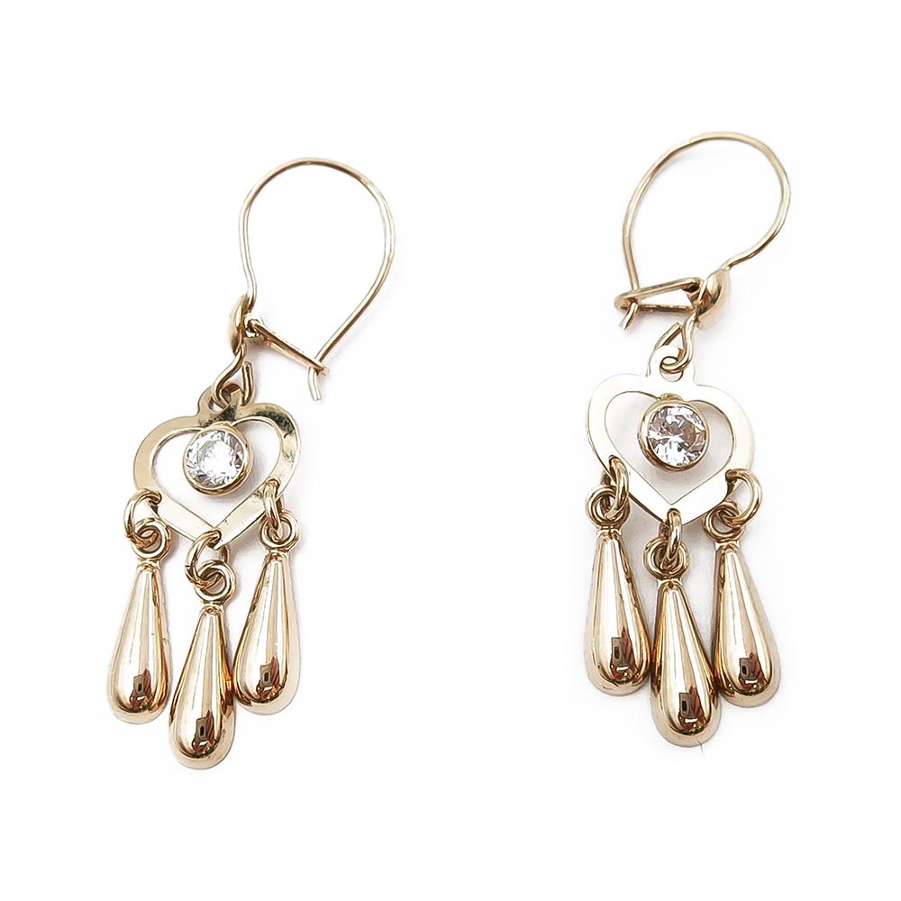 Kirkaskiveliset sydänhela korvakorut #0