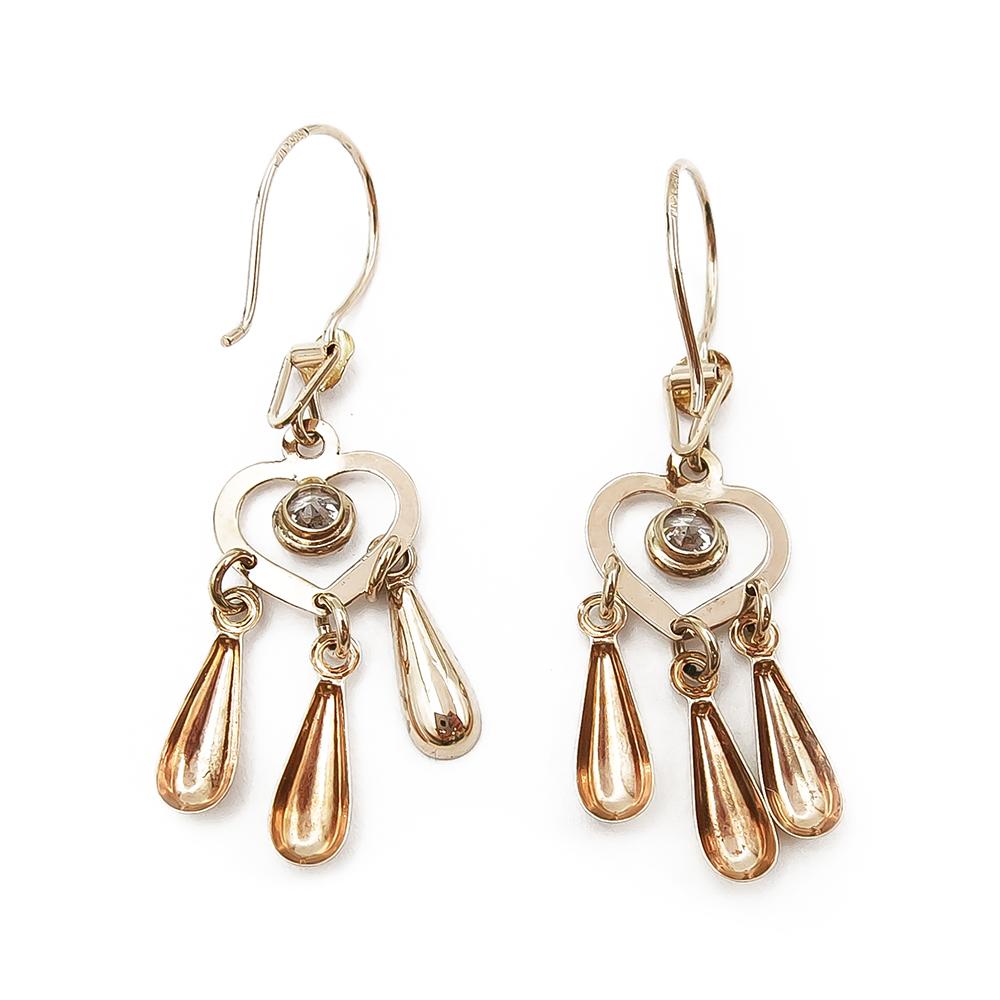 Kirkaskiveliset sydänhela korvakorut #1