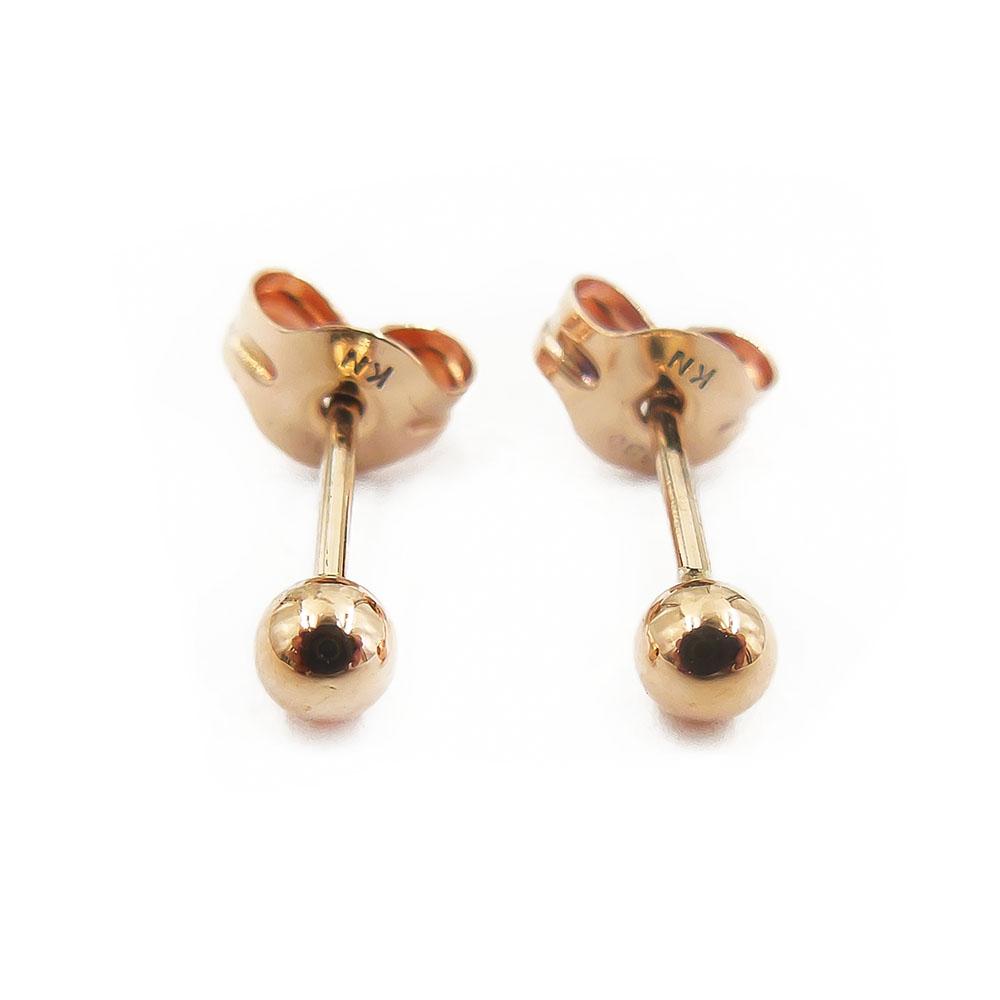 Kultaiset korvanapit, 2,90mm pallot #0