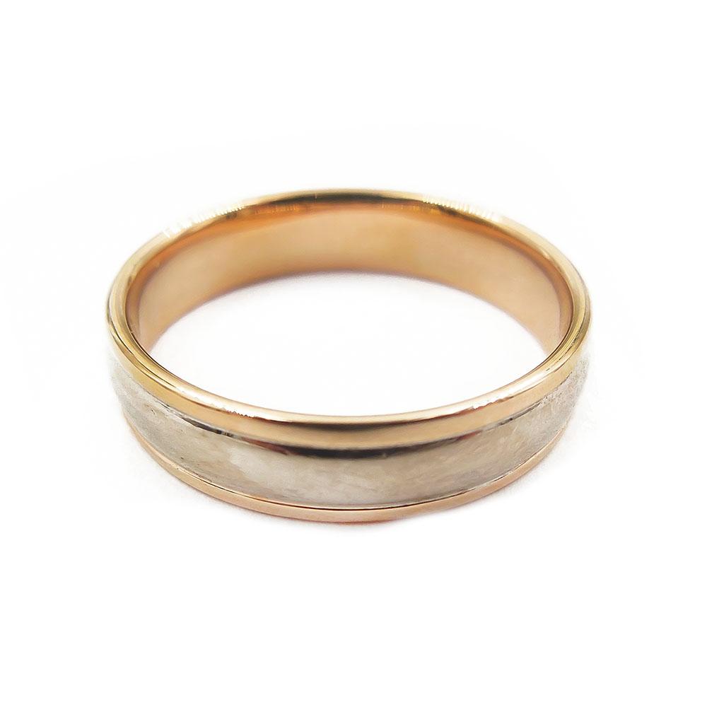 Kultainen kihlasormus,19mm, kaksivärinen #3