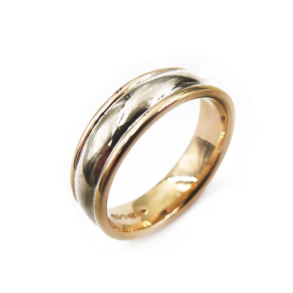 Kultainen kihlasormus,15,75mm,kaksivärinen #0