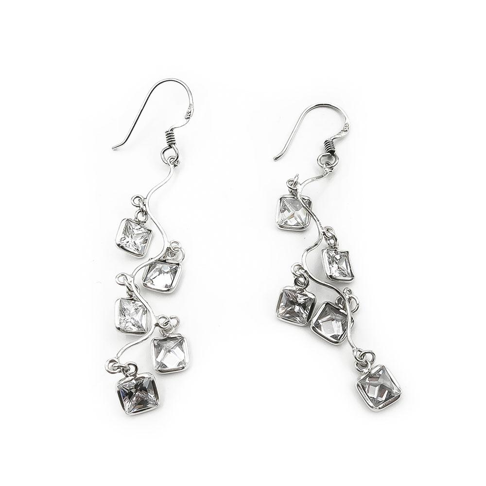 Koukkukorvakorut kirkkaat kivihelat #0