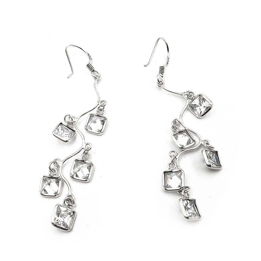 Koukkukorvakorut kirkkaat kivihelat #1