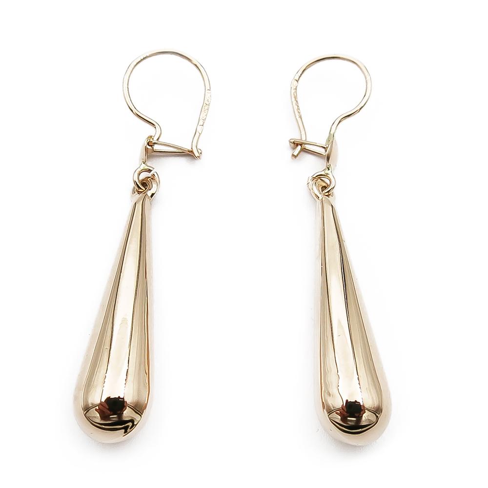 Kultaiset korvakorut, kyynel 27mm #1