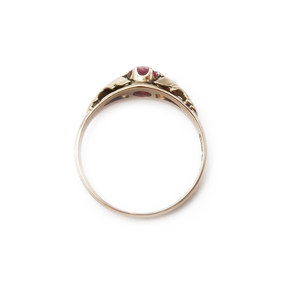 Punakivellinen sormus 16,25mm vuodelta 1949 #1