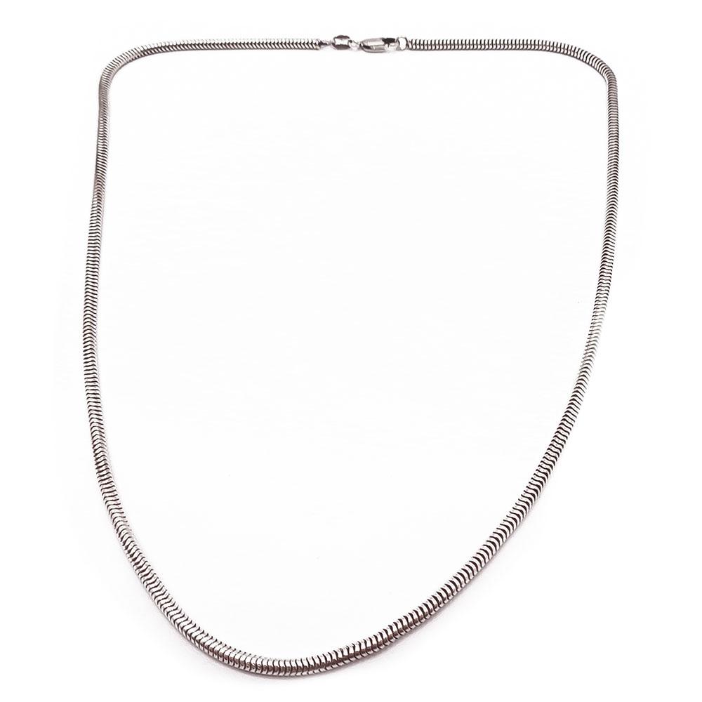 Hopeinen käärmeketju 46cm #0