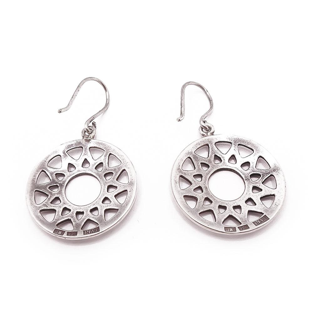 Inarin hopea Aurinko korvakorut #1