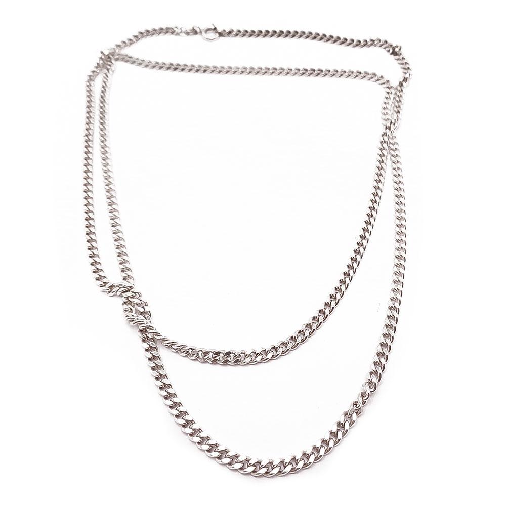 Hopeinen panssariketju 70cm #0