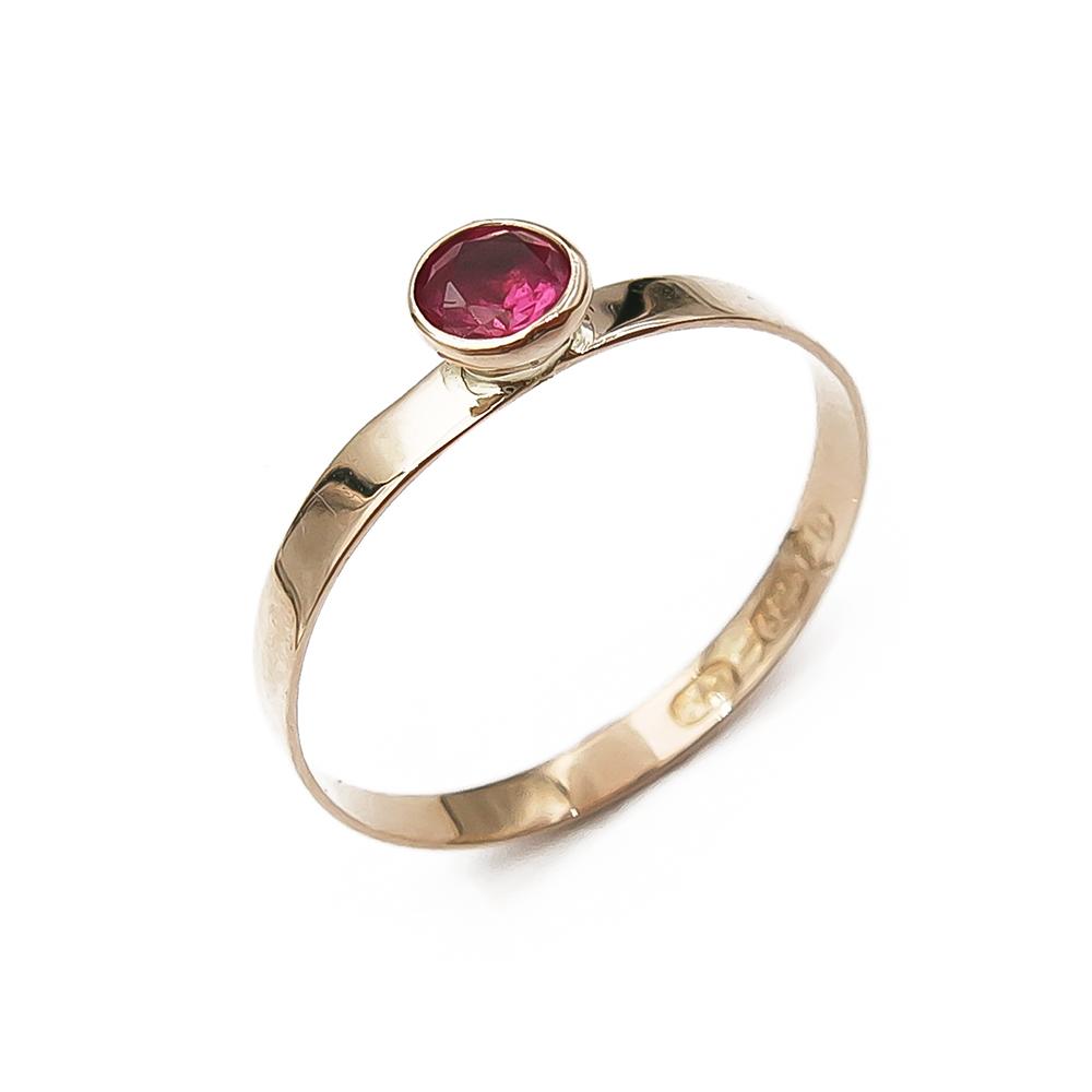 Punakivellinen sormus 18,5mm vuodelta 1978 #0