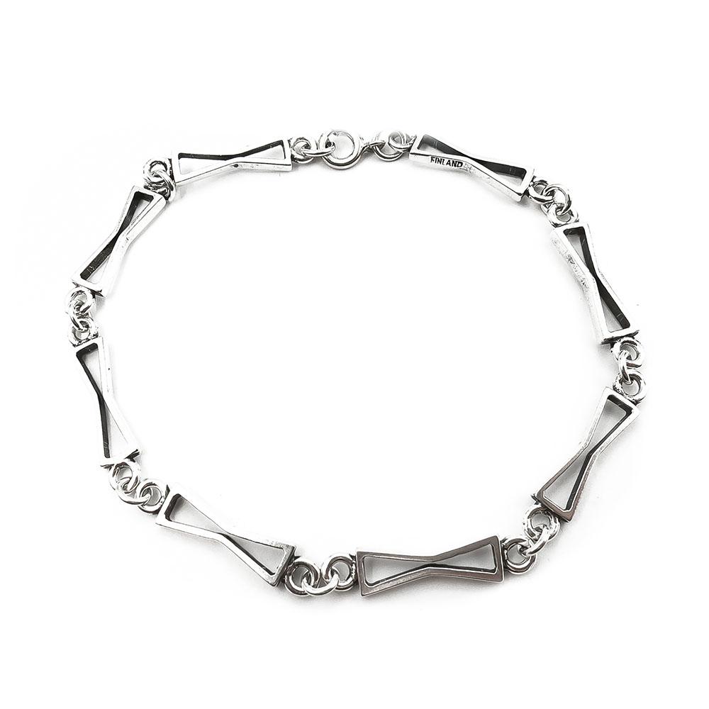 Hopeinen rannekoru 19cm v.-72 #0