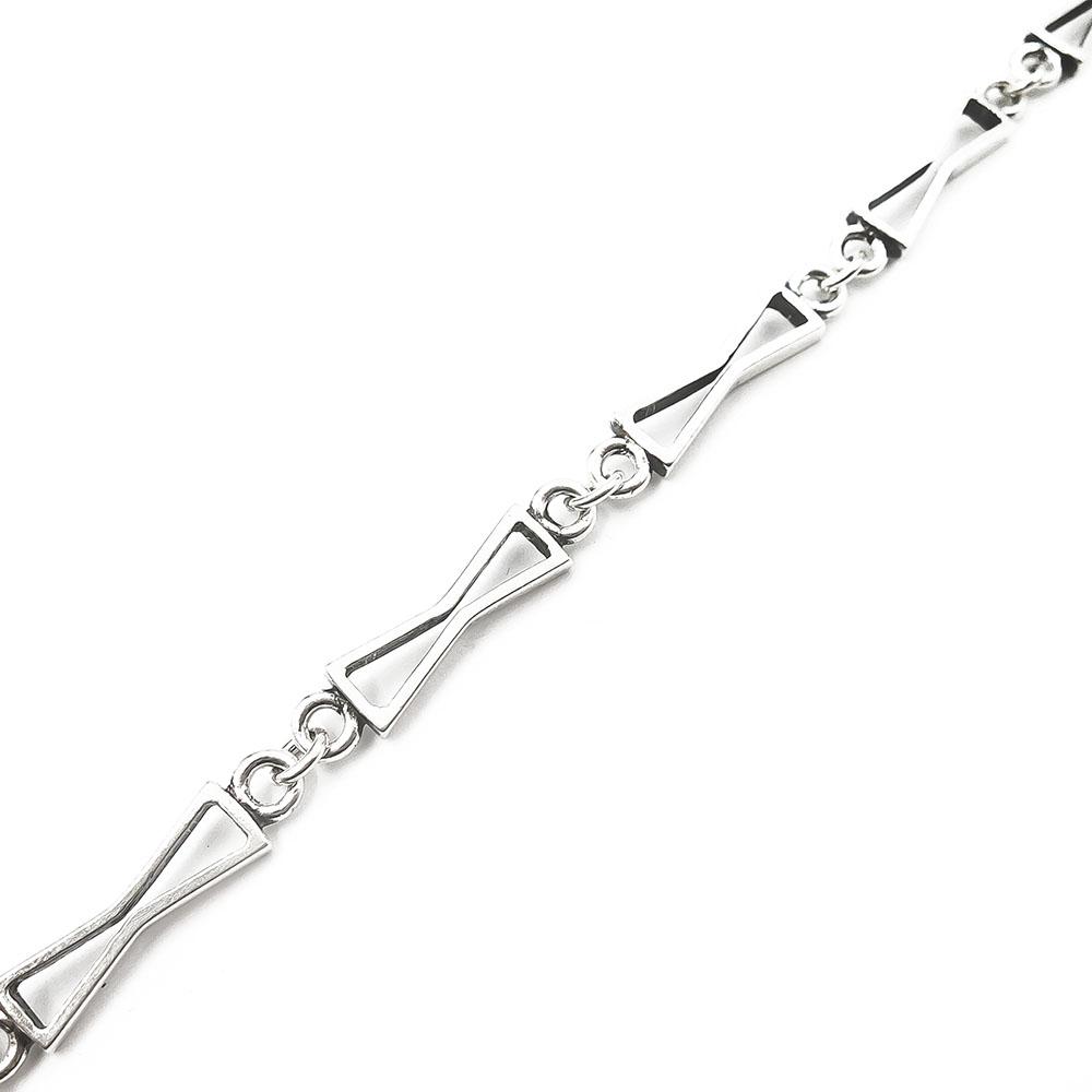 Hopeinen rannekoru 19cm v.-72 #1