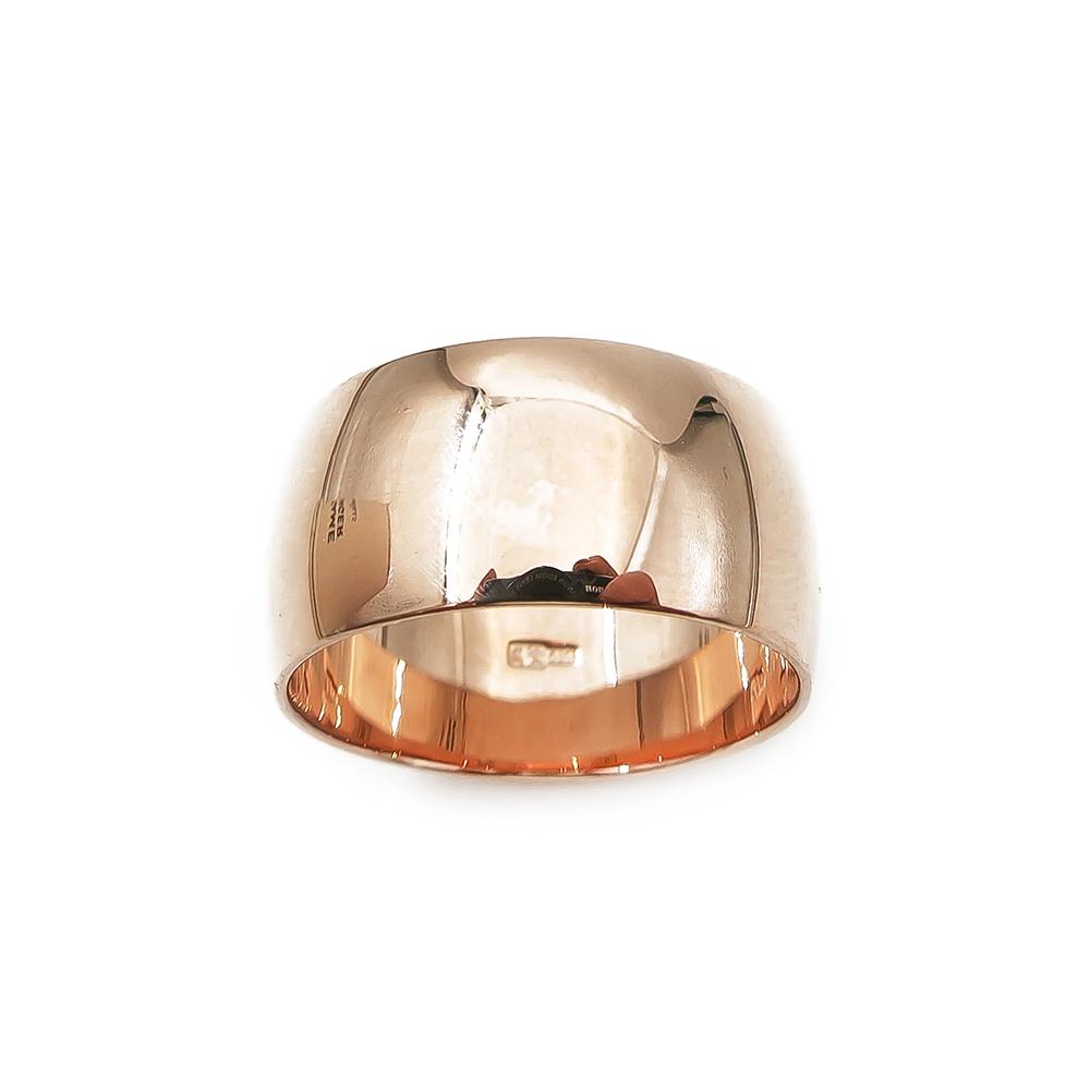 Punakultainen leveä sormus koko 17,25 lev.9mm #1