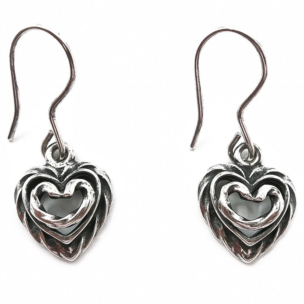 Kalevala koru Talon sydän korvakorut koukku hopea #0