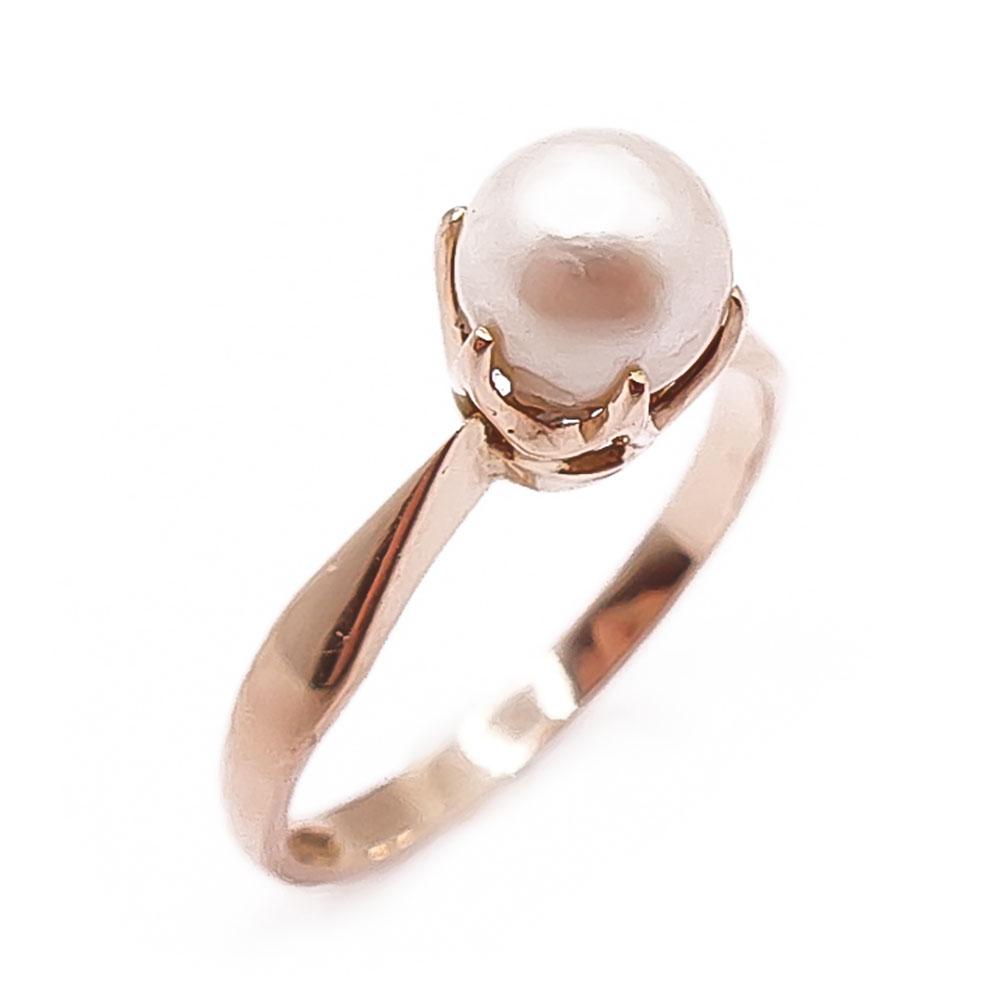 Kultainen helmisormus 17mm v.-90 #0