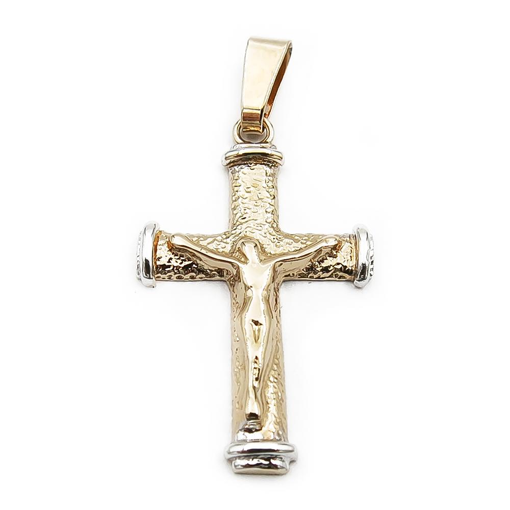 Kultainen krusifiksi riipus 25mm #0