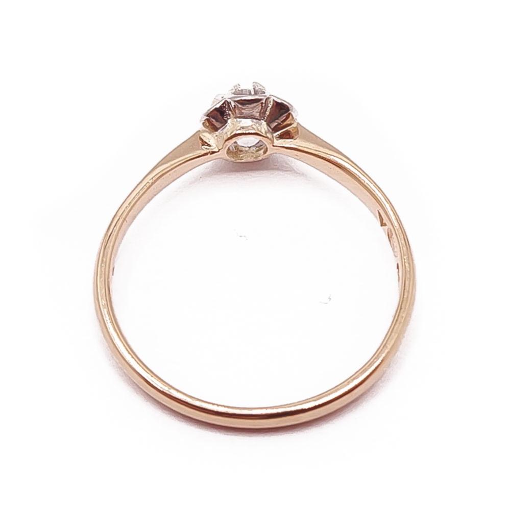 18k Timanttisormus 0,03ct 17mm v.-65 #2