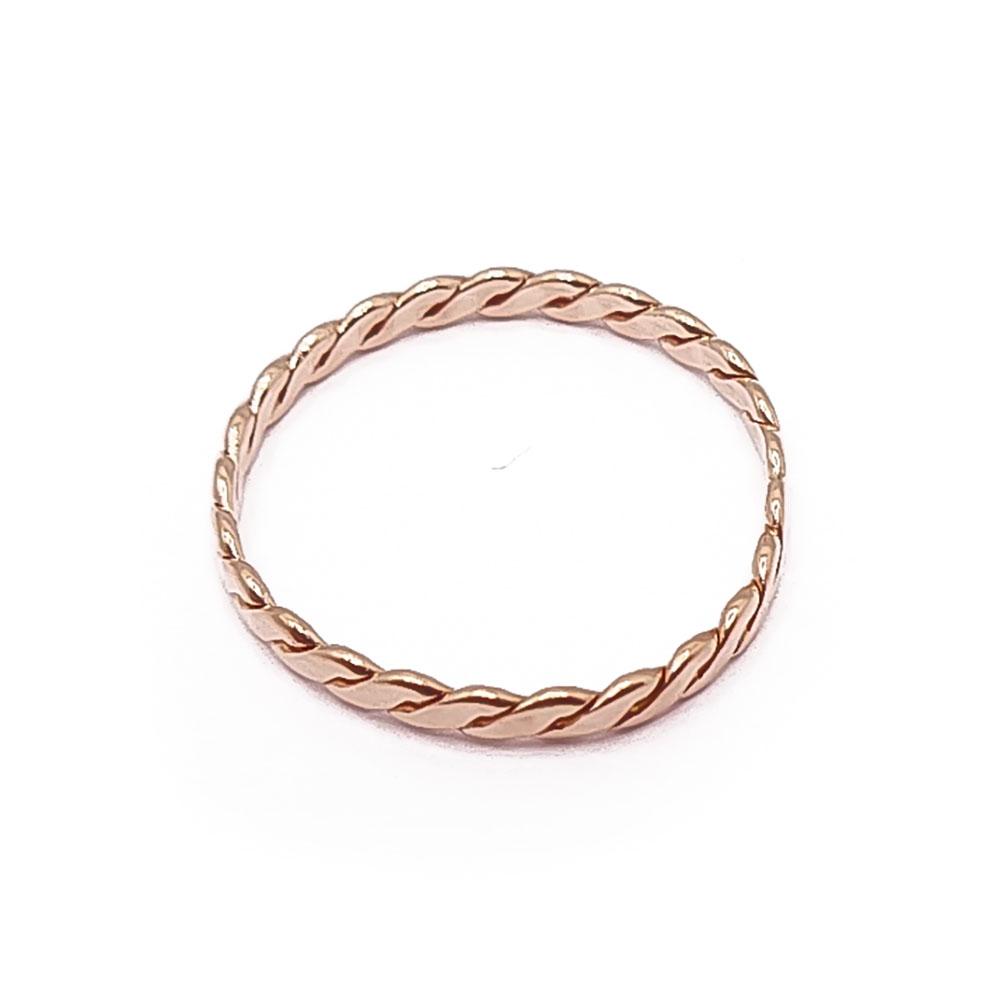 Kultainen kierresormus 14mm #2