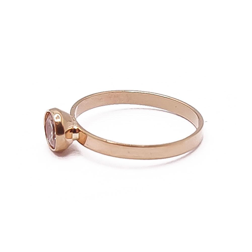 Kultainen kastesormus kirkas kivi #3