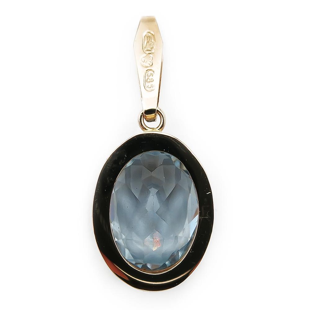 Kultainen riipus, sininen kivi #1