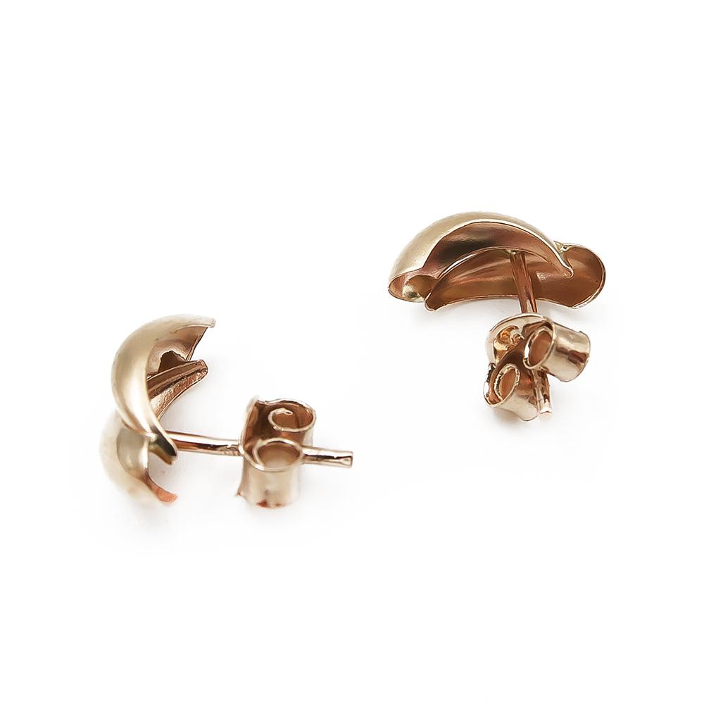 Kultaiset korvakorut, matta/sileä #1