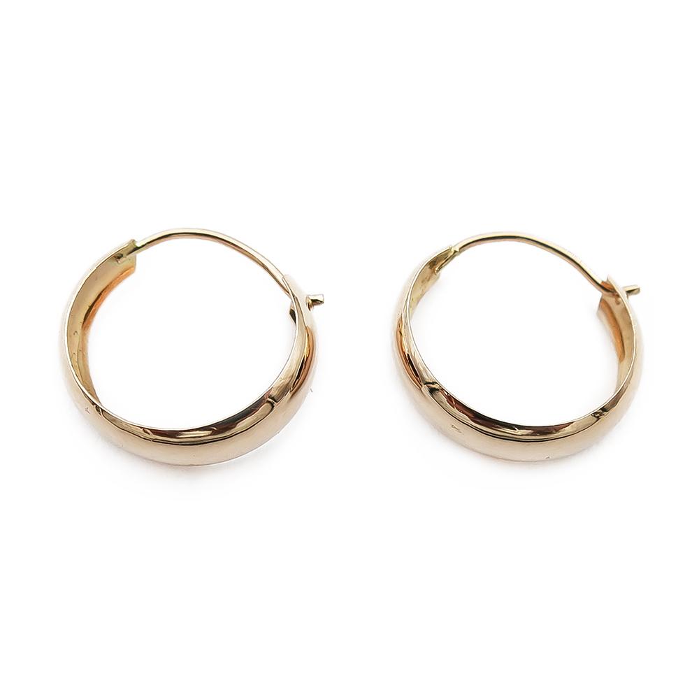 Kultaiset rengakorvakorut 3.4mm, puolipyöreä #0