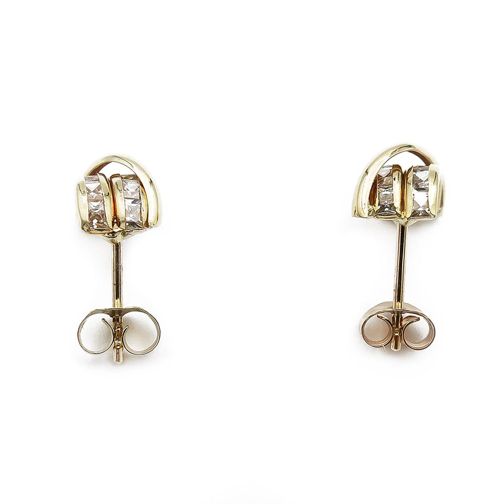 Kultaiset korvakorut, kirkkaat zirkoniat #1