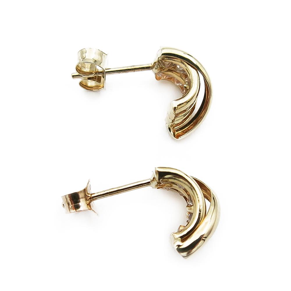 Kultaiset korvakorut, kirkkaat zirkoniat #2