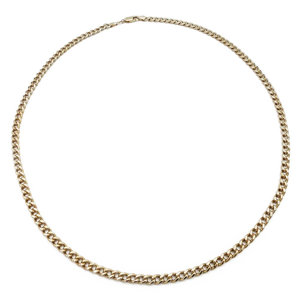 Kultainen panssariketju 4.3mm 52cm, ontto #0