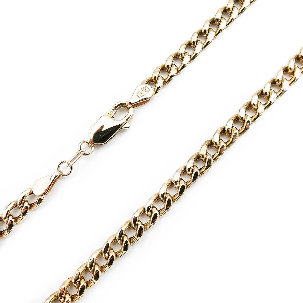 Kultainen panssariketju 4.3mm 52cm, ontto #1