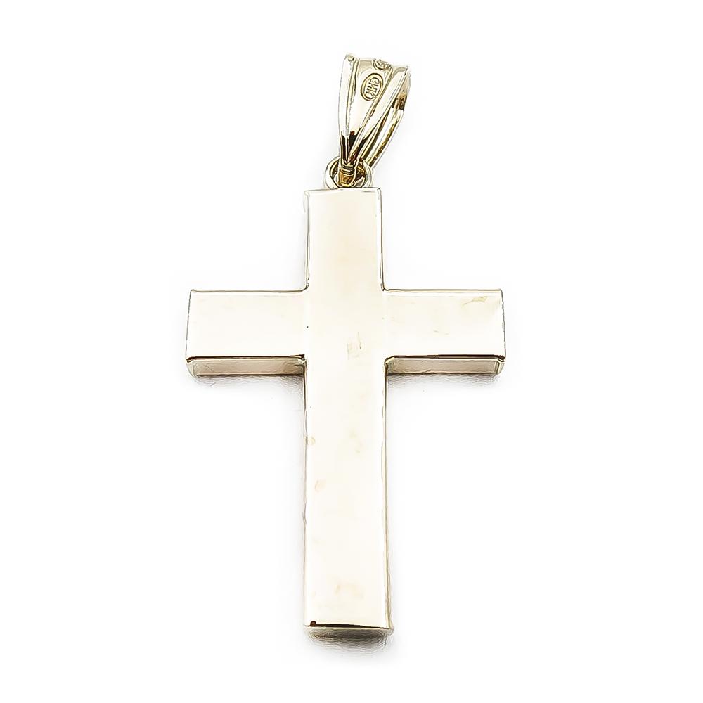 Kultainen ristiriipus 23mm, viistoleikkaus #1