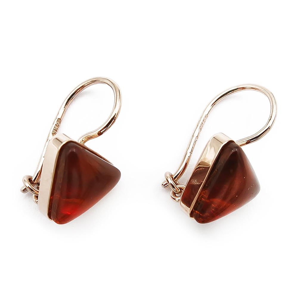 Kultaiset korvakorut meripihka #1