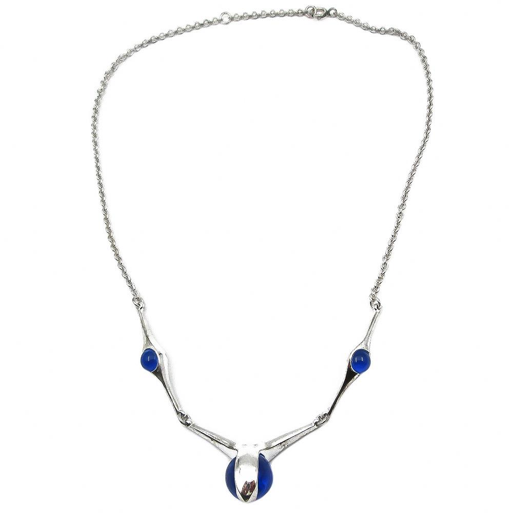 Kalevala Koru Meri kaulakääty 42/45cm sin. kvartsi ja hopea #1