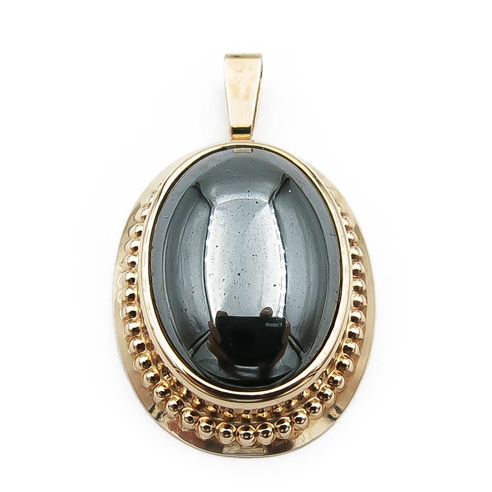 Kultainen riipus, hematiitti #0