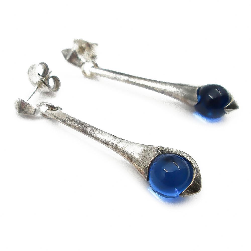 Kalevala Koru Meri korvakorut, sininen kvartsi ja hopea #1