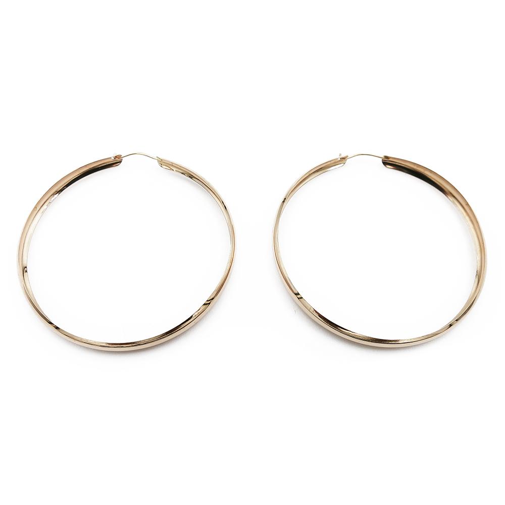 Kultaiset rengaskorvakorut, puolipyöreä 3,2mm #0