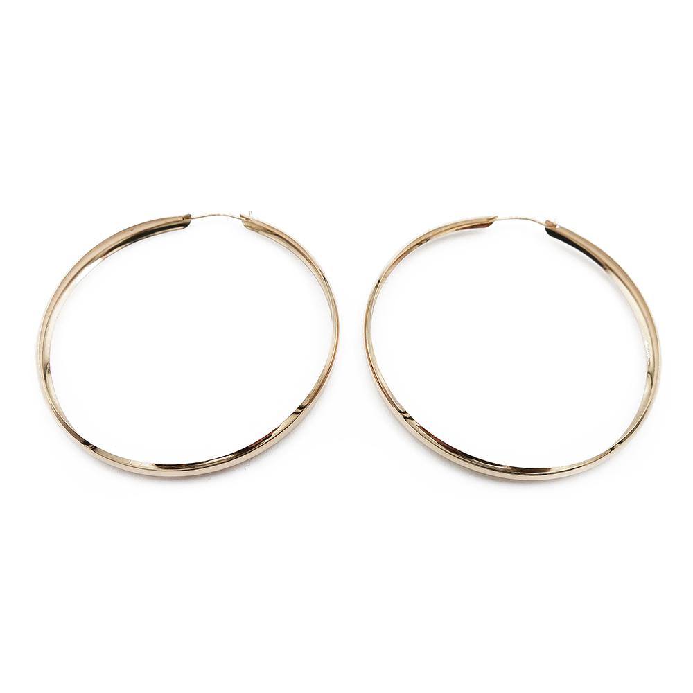 Kultaiset rengaskorvakorut, puolipyöreä 3,2mm #1