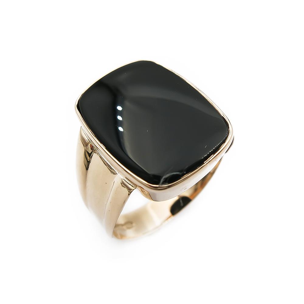 Kultainen sormus onyx 19,25mm v.-66 #0