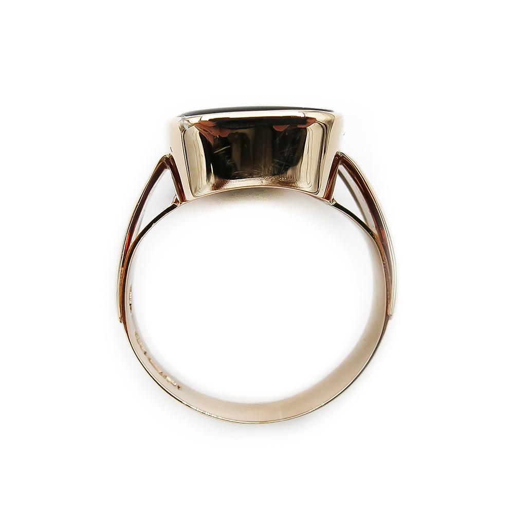 Kultainen sormus onyx 19,25mm v.-66 #2