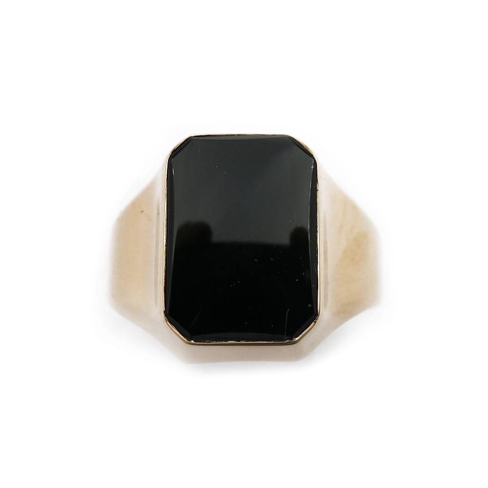 Kultainen sormus onyx 21,0mm v.-67 #1